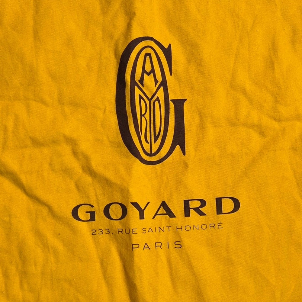 Goyard Yellow Cotton Drawstring Dust Bag Large Handbag Storage Accessory 26x20